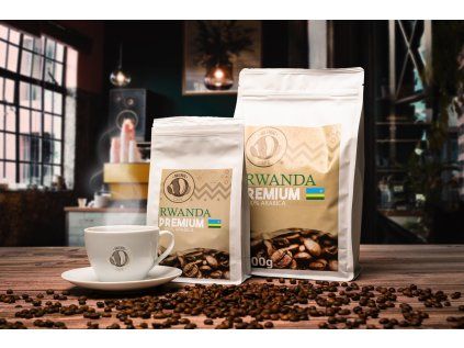 Rwanda - 100% Arabica čerstvo pražená zrnková káva Premium